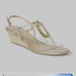 Lilly Pulitzer Gold Strappy Sandals
